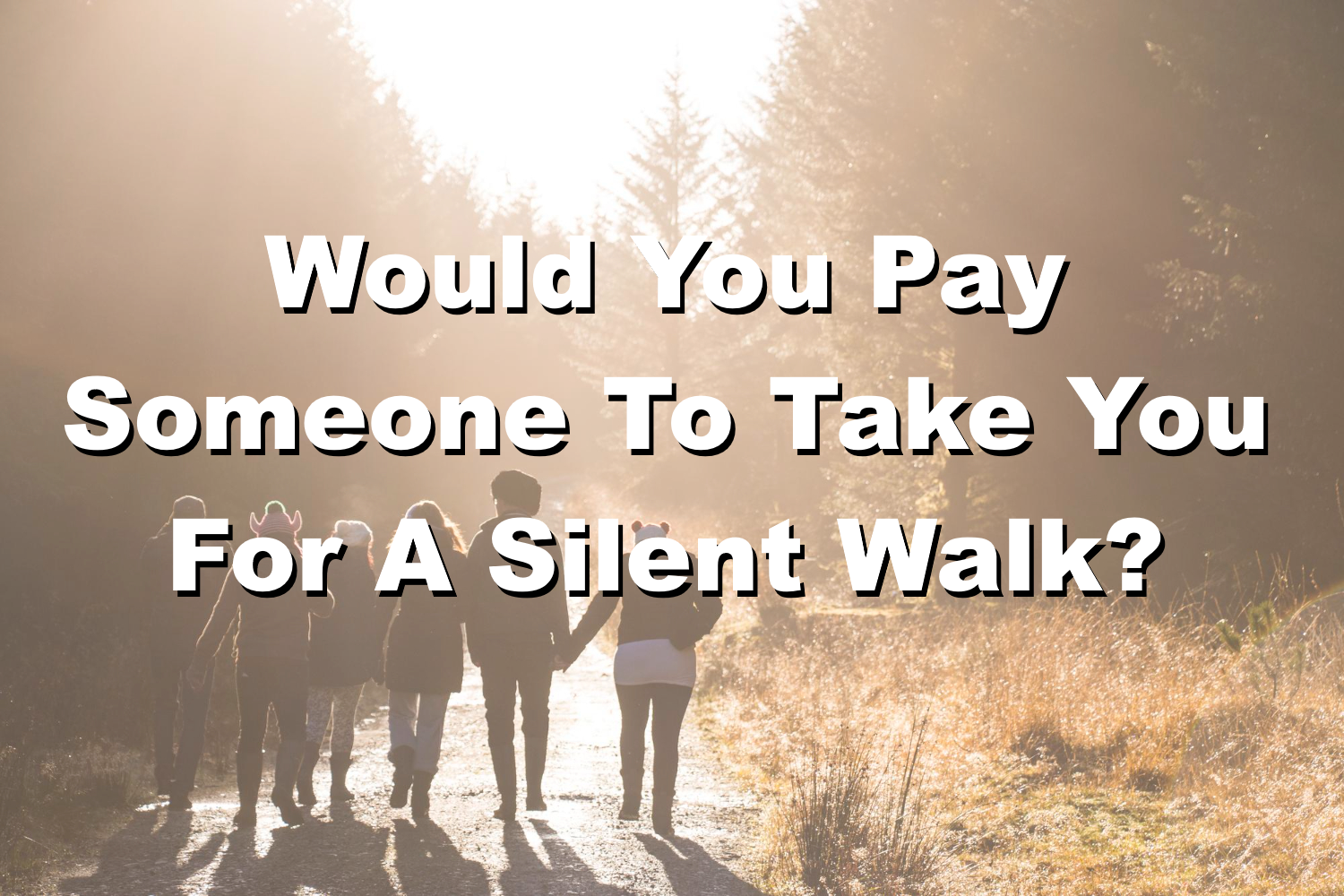 Would You Pay Someone To Take You For A Silent Walk? Streetwise
